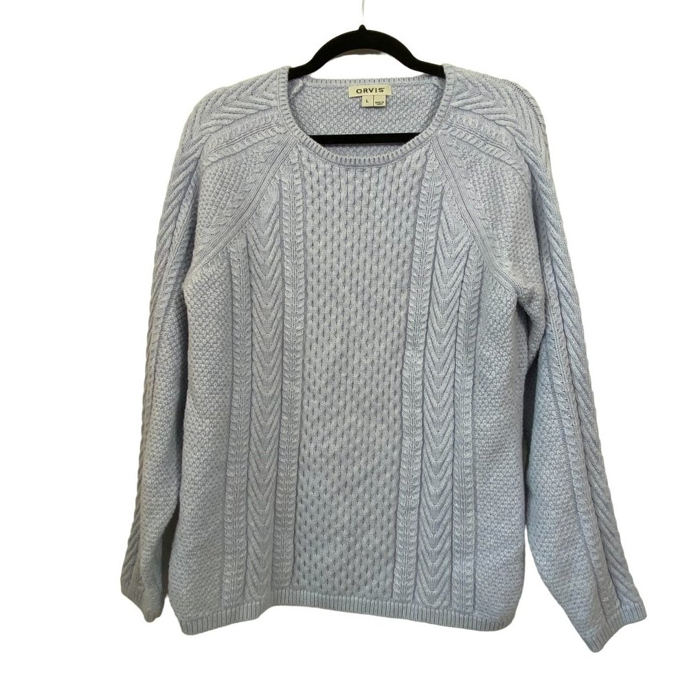 ORVIS Sweater Blue Size Large